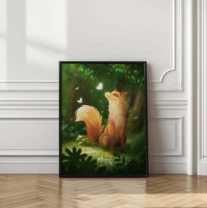 Dreamy Fox Framed Art Modern Wall Decor