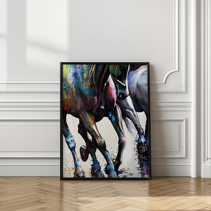 Galloping Framed Art Modern Wall Decor