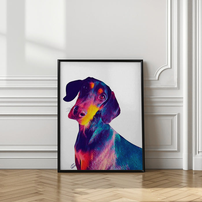 Finn Dog Framed Art Modern Wall Decor