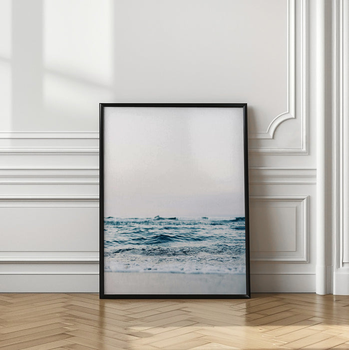 Abstract Waves Framed Art Modern Wall Decor