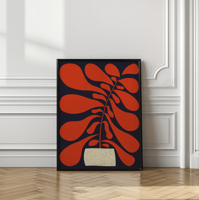 Lazy Plant #1 Framed Art Modern Wall Decor