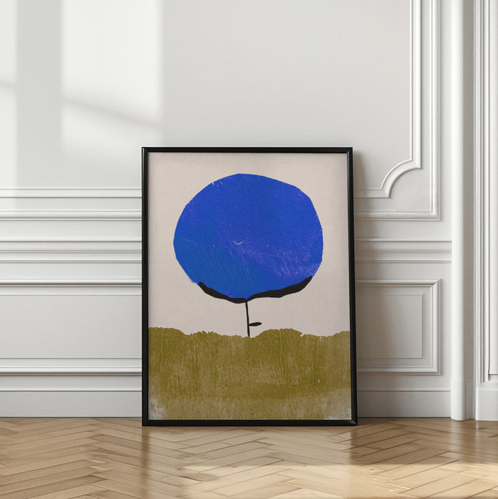 Blue Flower Framed Art Wall Decor