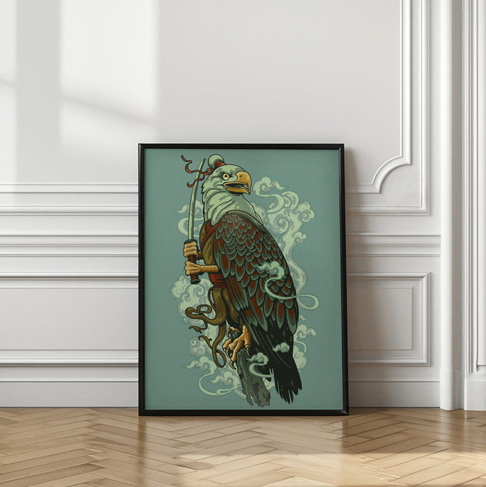 WARRIOR EAGLE Framed Art Wall Decor