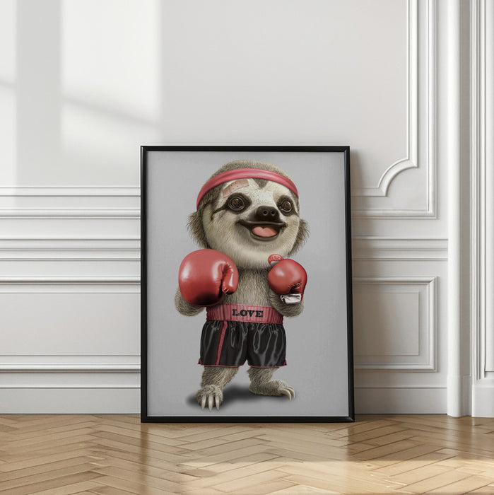 the boxing sloth Framed Art Wall Decor