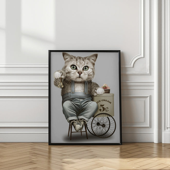 ice cream seller Framed Art Wall Decor