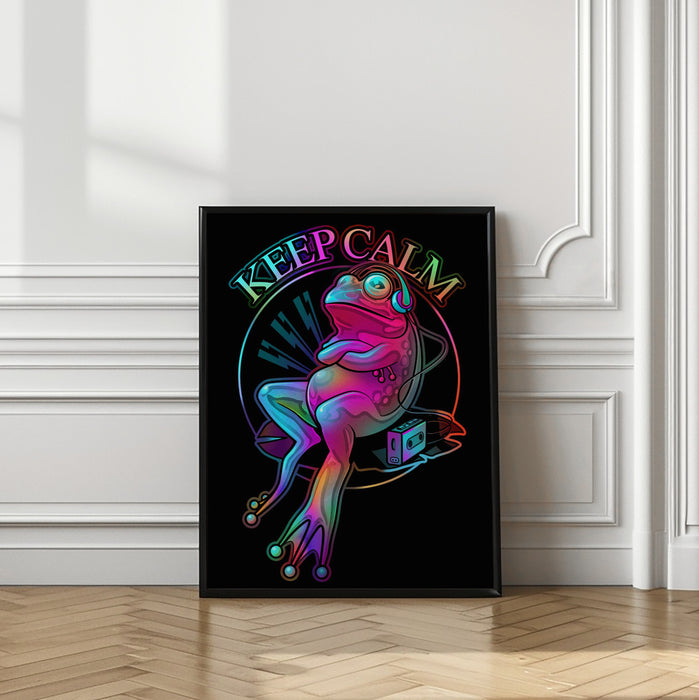 frog loves music Framed Art Modern Wall Decor