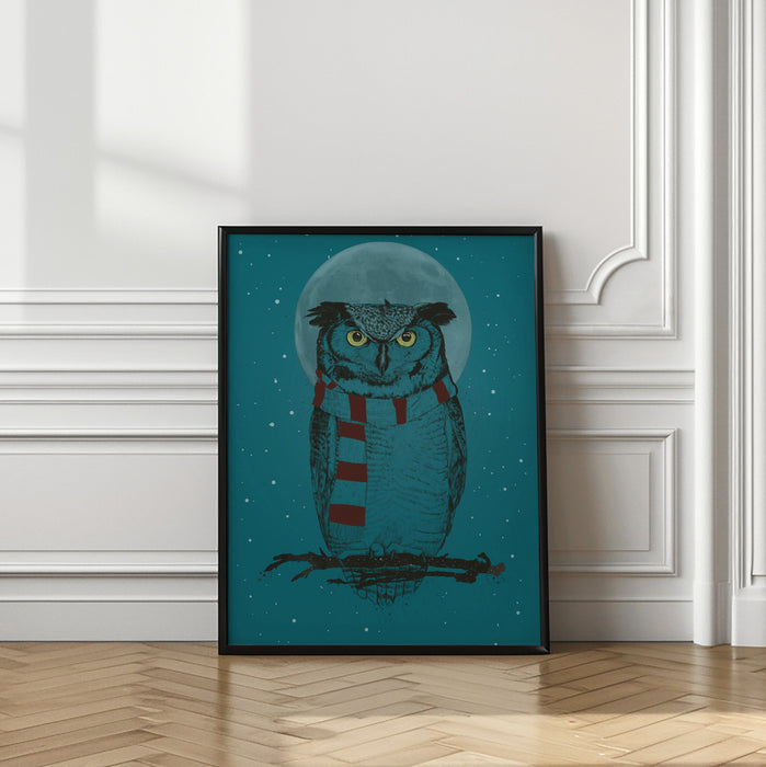 Winter owl Framed Art Modern Wall Decor