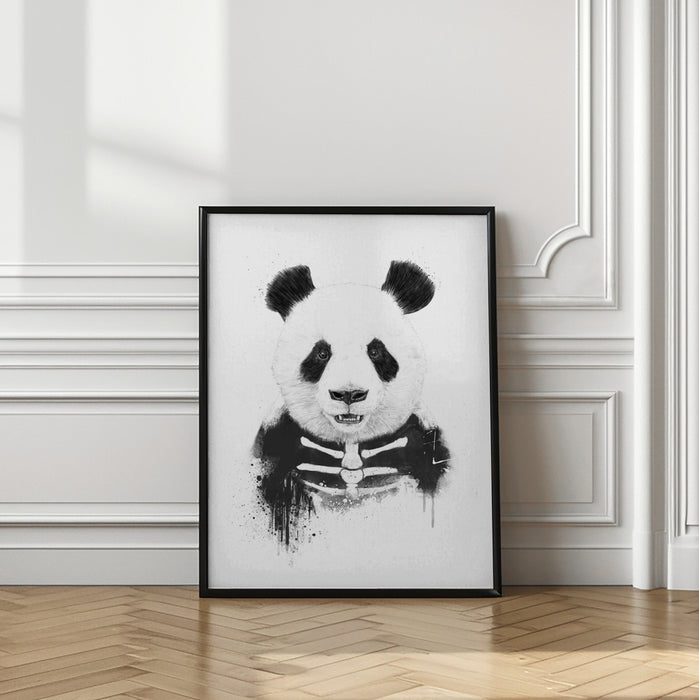 Zombie Panda Framed Art Modern Wall Decor