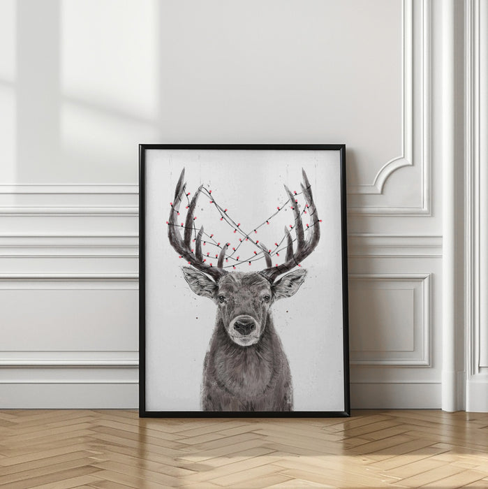 Xmas deer Framed Art Modern Wall Decor