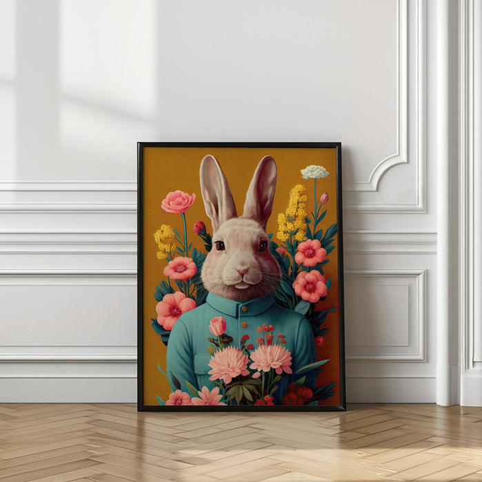 Mr Easter Bunny Framed Art Modern Wall Decor