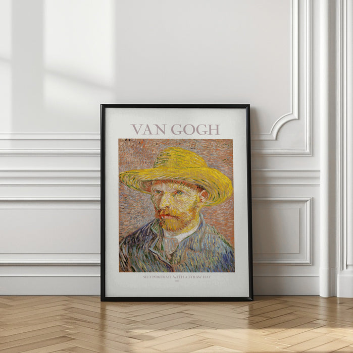 Self Portrait With Straw Hat Framed Art Wall Decor