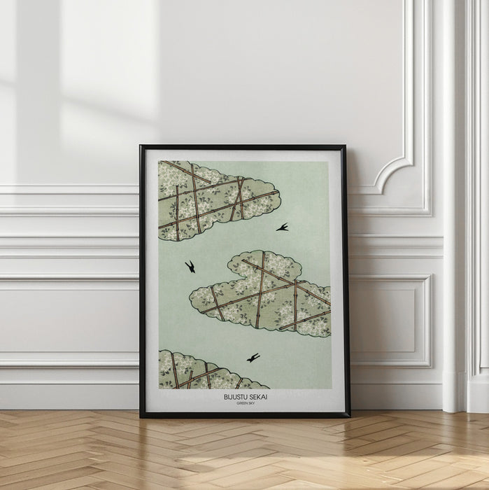 Green Sky Framed Art Wall Decor