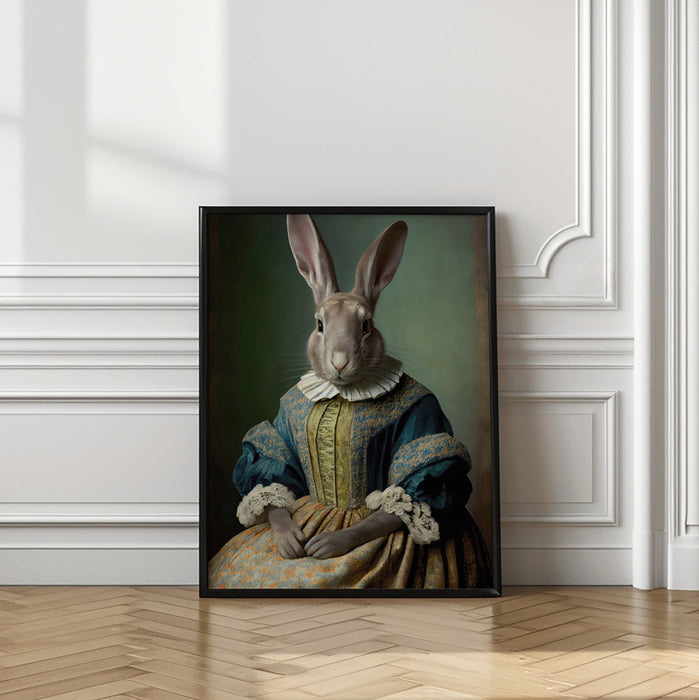 Mrs Bunny Framed Art Wall Decor