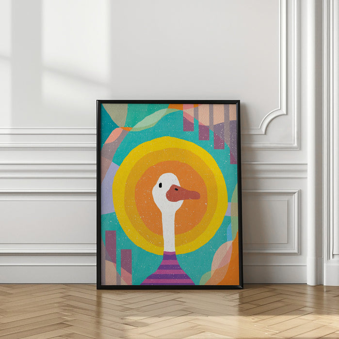 Duck in the Sun Framed Art Modern Wall Decor