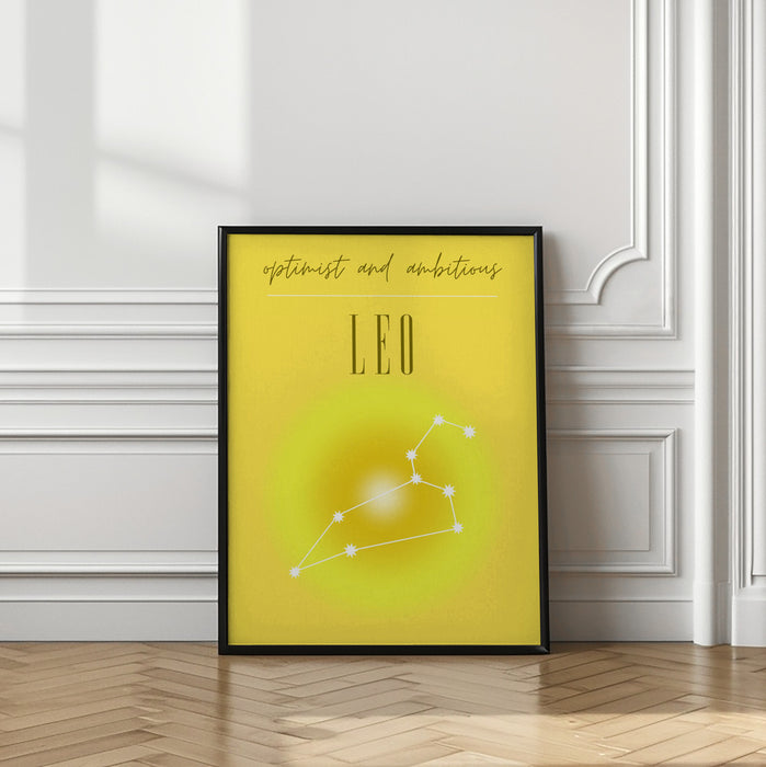 Leo Zodiac Print Art Framed Art Modern Wall Decor