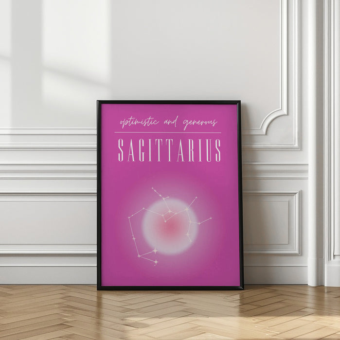 Sagittarius Zodiac Print Art Framed Art Modern Wall Decor