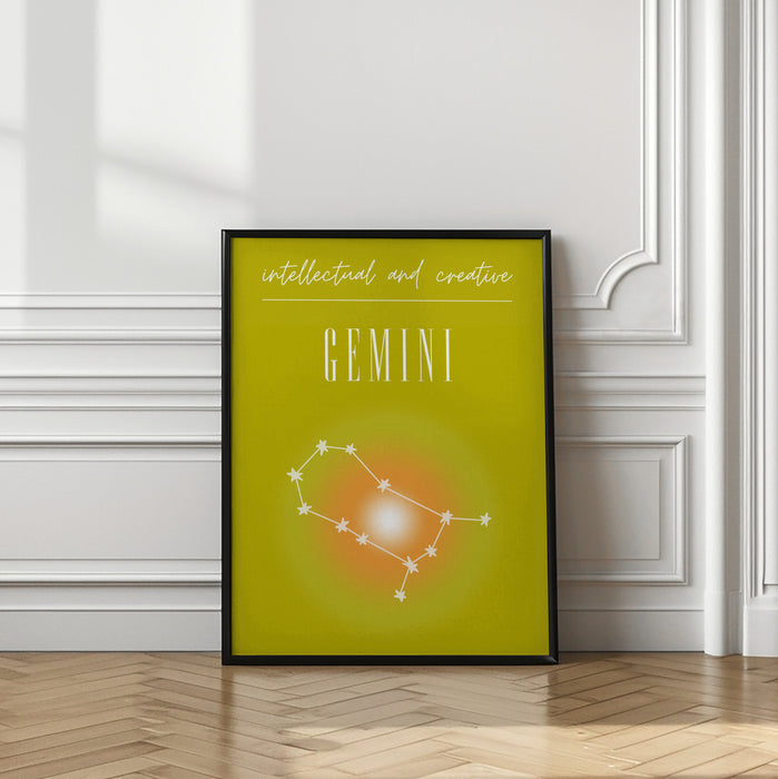 Gemini Zodiac Print Art Framed Art Modern Wall Decor