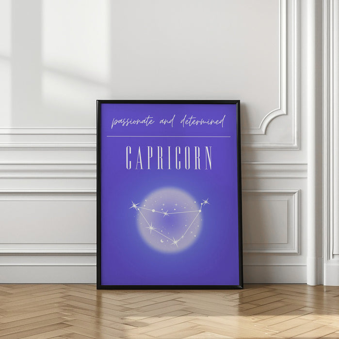 Capricorn Zodiac Print Art Framed Art Modern Wall Decor