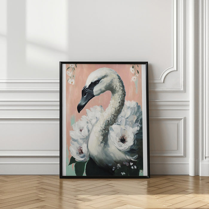 The Swan Framed Art Modern Wall Decor