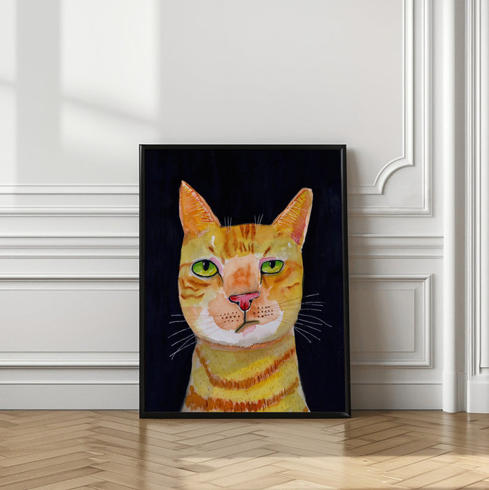 Ginger Cat Framed Art Wall Decor