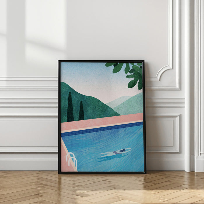 Swimming Pool ii Framed Art Modern Wall Decor