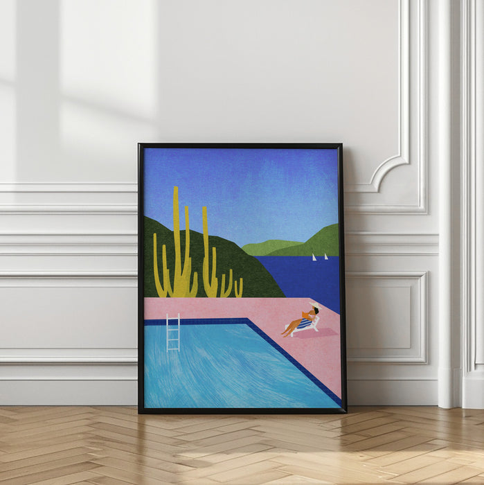 Swimming Pool Framed Art Modern Wall Decor