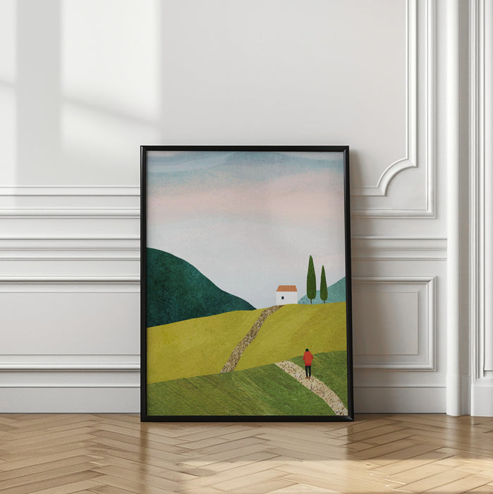 Walking Home Framed Art Modern Wall Decor