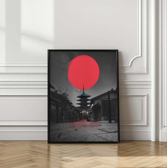 Lonely Temple Framed Art Modern Wall Decor