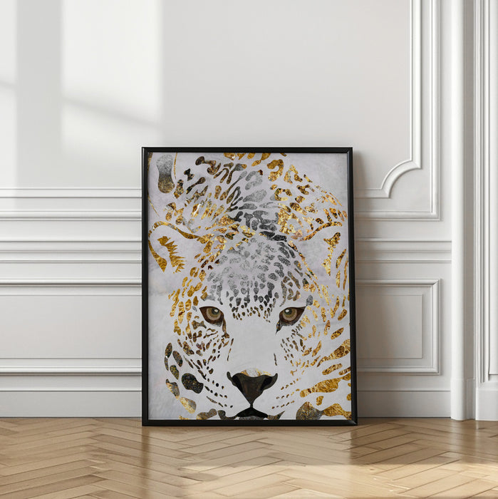 Grunge jaguar gold Framed Art Wall Decor