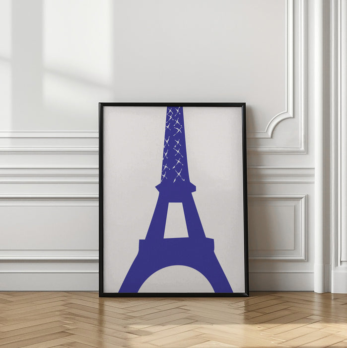 Eiffel Bleu Framed Art Wall Decor