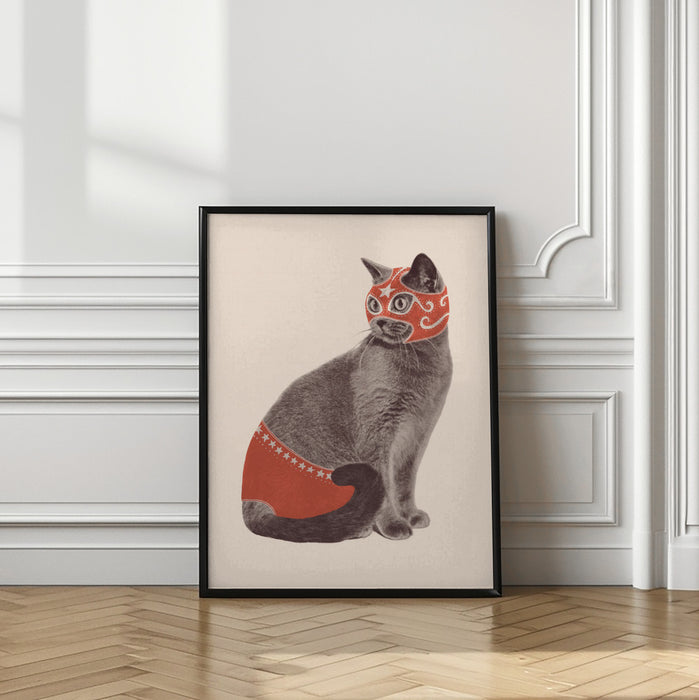 Chat Catcheur Framed Art Modern Wall Decor