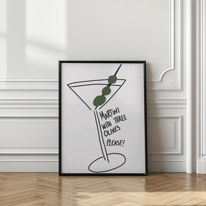 Martini Three Olives Framed Art Wall Decor