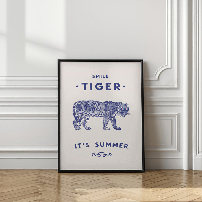 Smile Tiger Framed Art Wall Decor