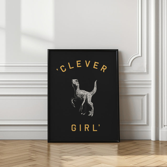 Clever Girl   Dark Print Framed Art Modern Wall Decor