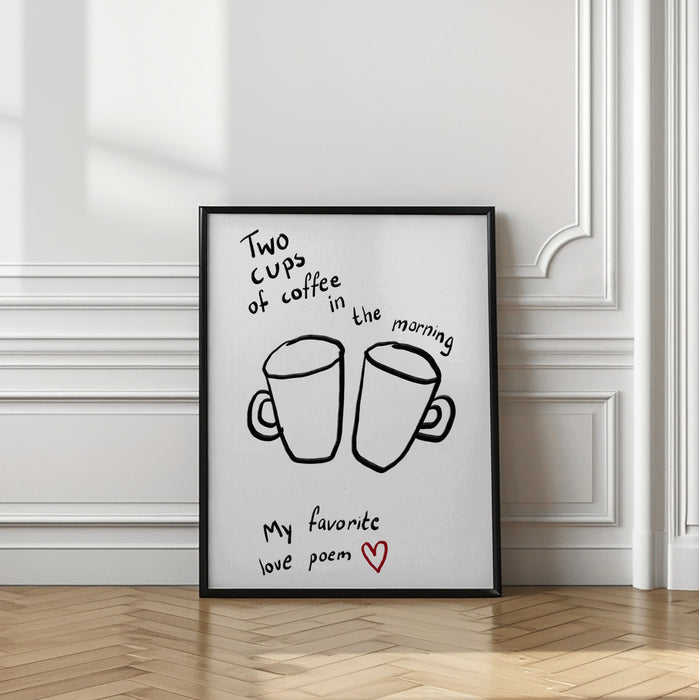 Two Cups Framed Art Modern Wall Decor