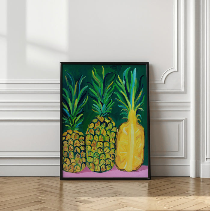 Pineapples Framed Art Wall Decor