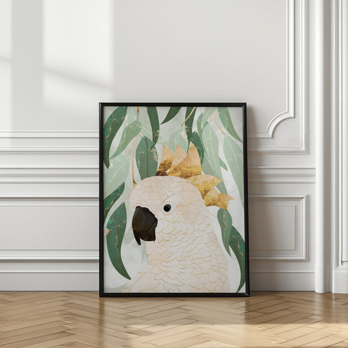 Sydney Opera Cockatoo with Eucalyptus Framed Art Wall Decor