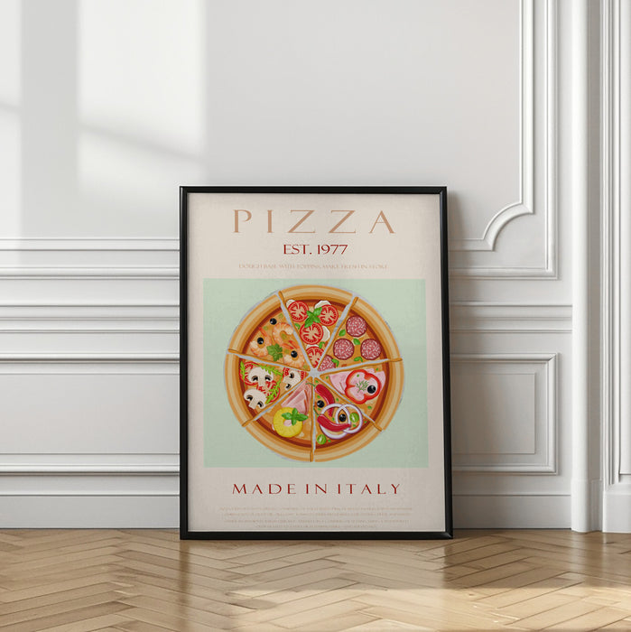 Pizza est. 1977 Framed Art Modern Wall Decor