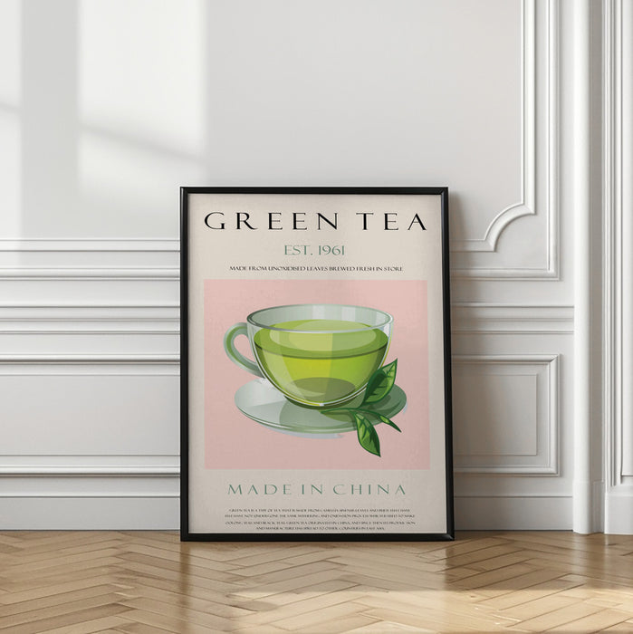 Green Tea Est. 1961 Framed Art Wall Decor