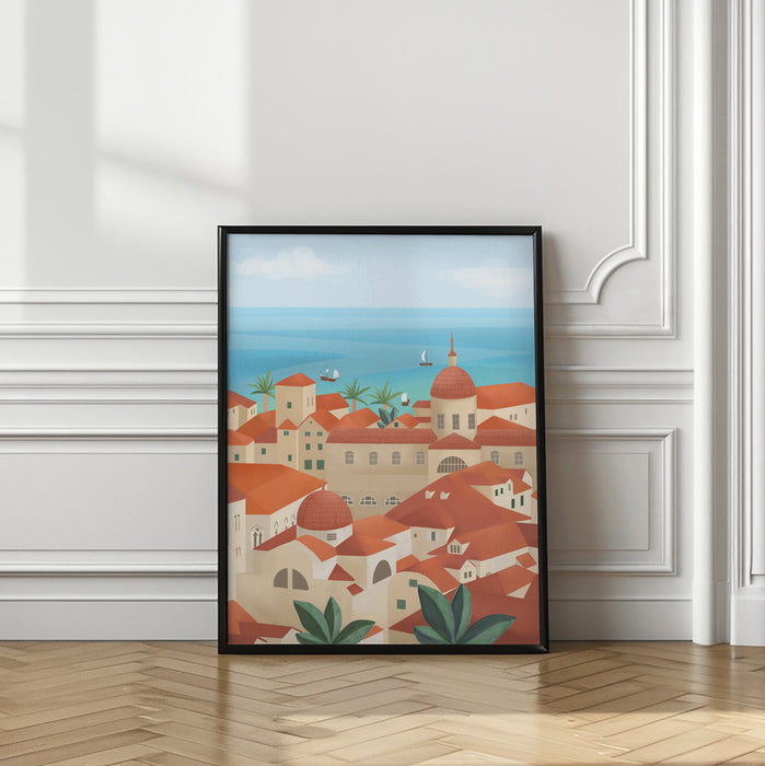 Dubrovnik Old Town Framed Art Modern Wall Decor