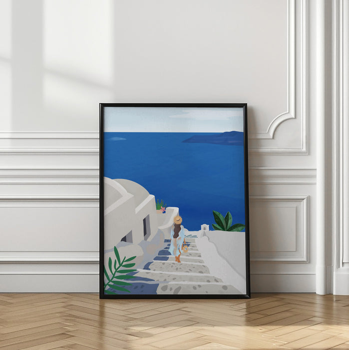 Into the Blue Framed Art Modern Wall Decor