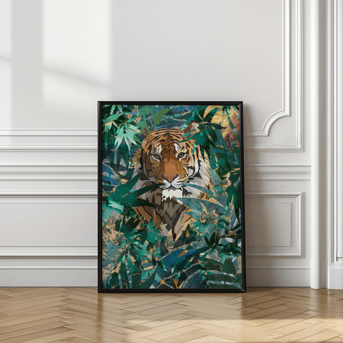 Tiger in the jungle 2 Framed Art Wall Decor