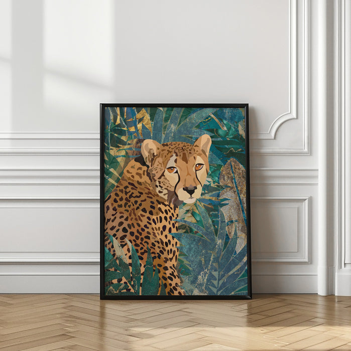 Cheetah In the Jungle 2 Framed Art Modern Wall Decor