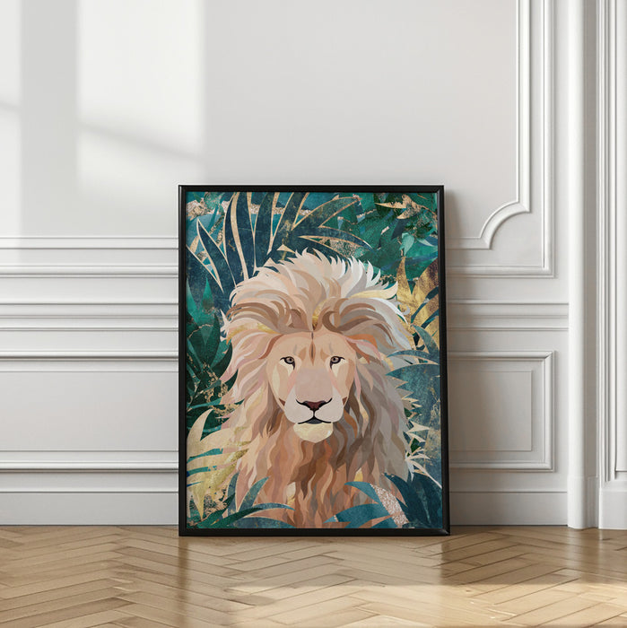 Lion Jungle 2 Framed Art Modern Wall Decor