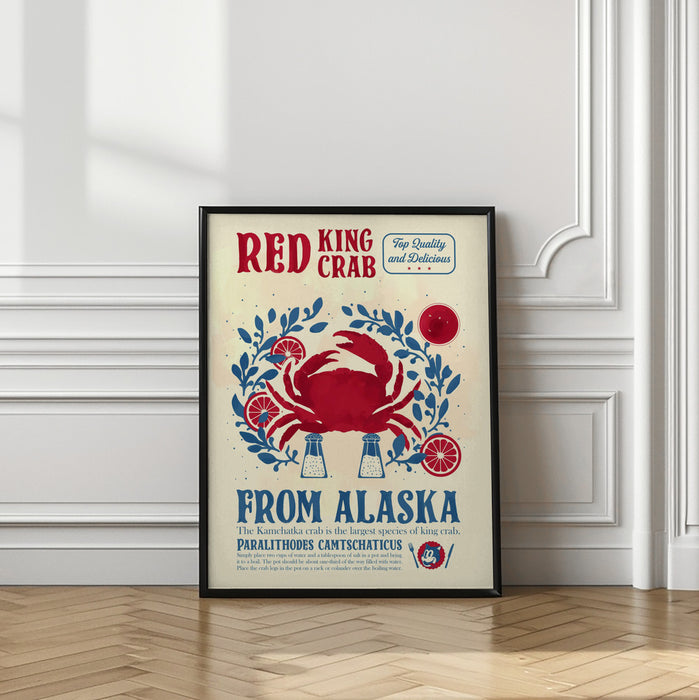 Crab kitchen print Framed Art Wall Decor