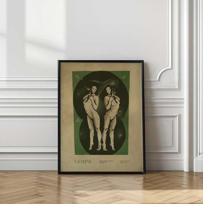 Gemini print Framed Art Wall Decor