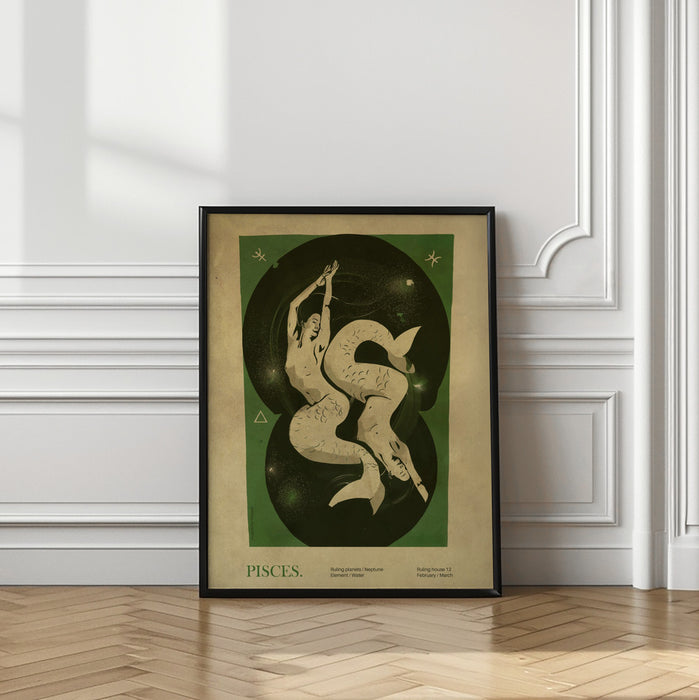 Pisces print Framed Art Wall Decor