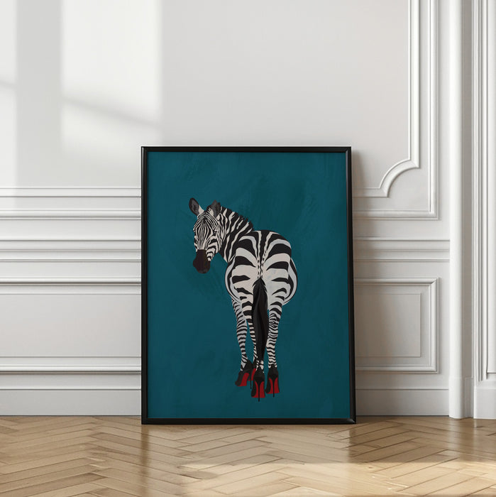 Zebra heels Framed Art Wall Decor