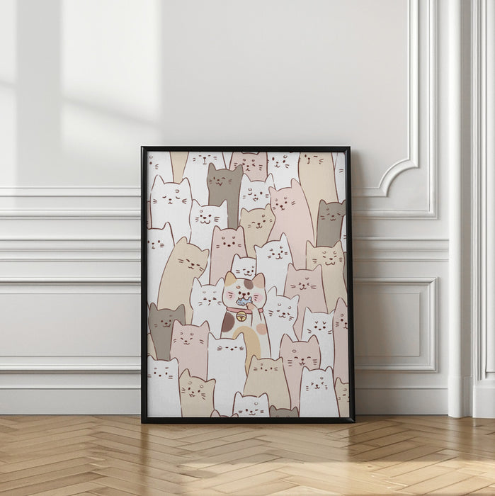 Cute Kitten Framed Art Wall Decor