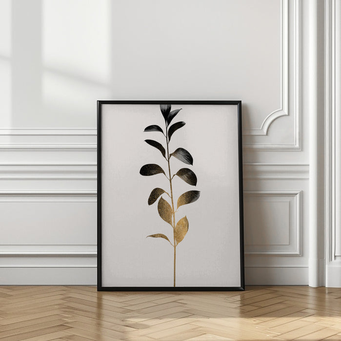 Monochromatica No.9   Dark Gold Framed Art Modern Wall Decor